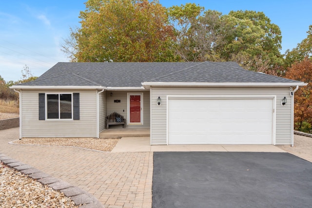 ranch-style house with a garage