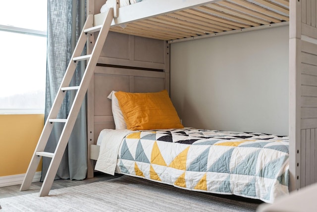 bedroom with wooden ceiling