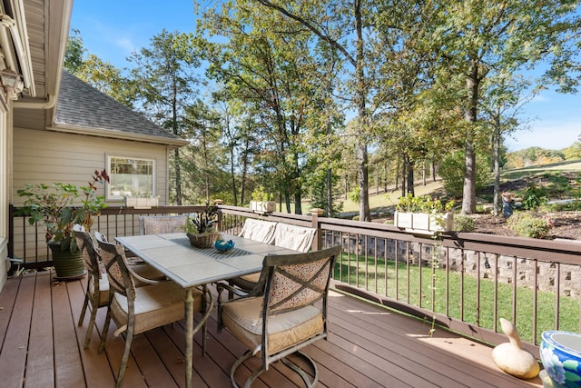 view of wooden deck