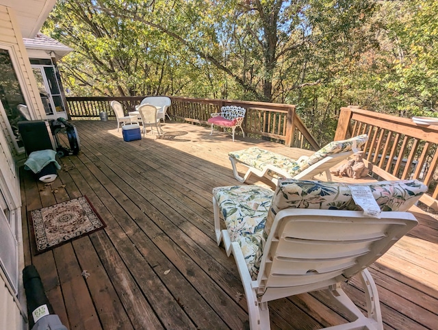 view of wooden terrace