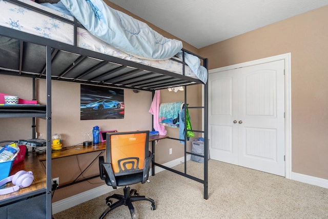 bedroom featuring carpet flooring