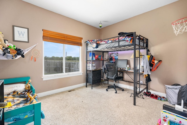 view of carpeted bedroom