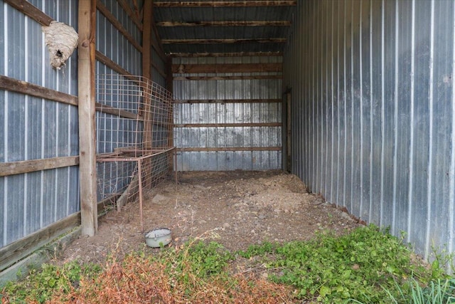 view of storage area