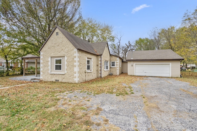 view of home's exterior with a garage