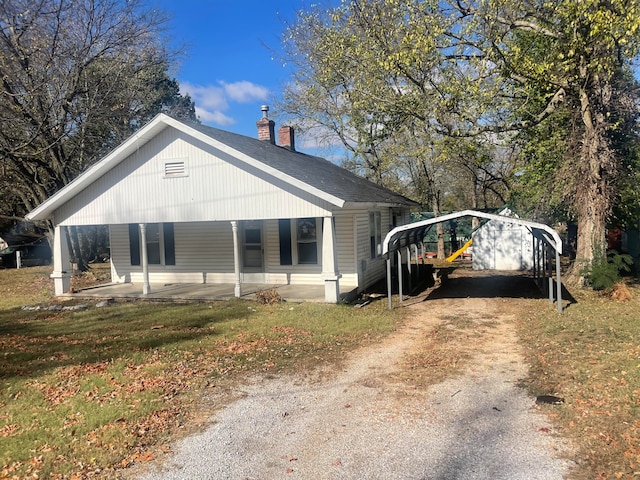 exterior space with a porch