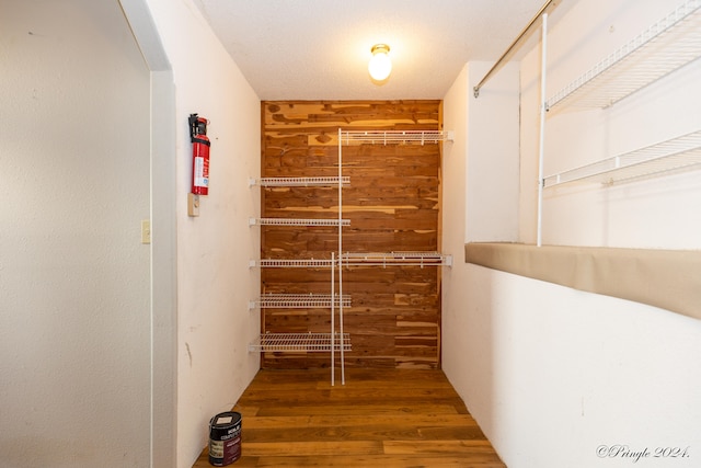 interior space with hardwood / wood-style floors