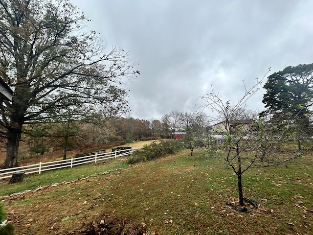 view of yard featuring a rural view