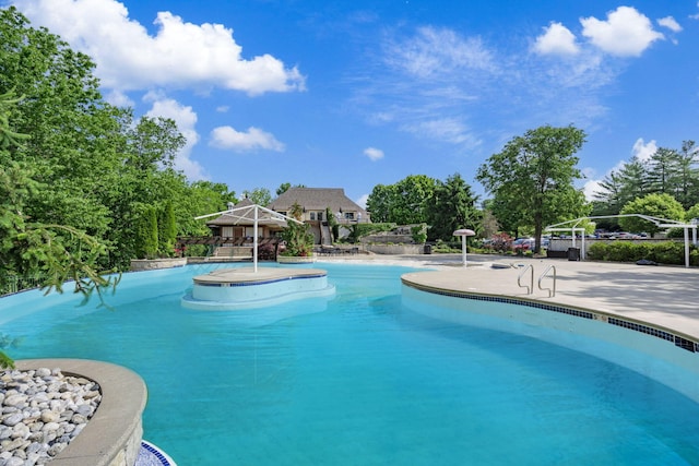 view of pool with a patio area