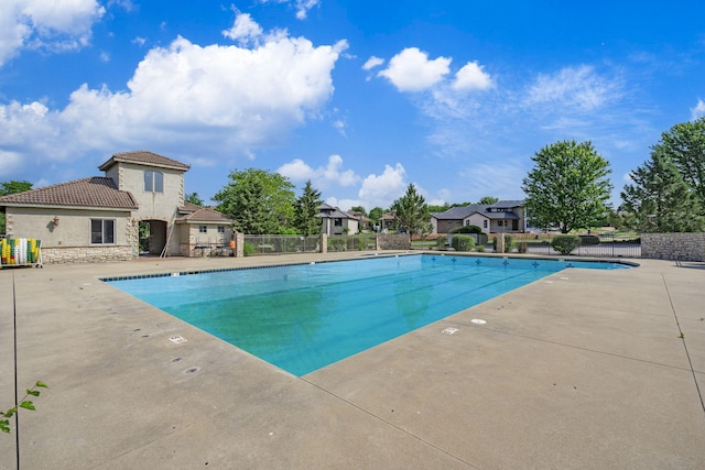 view of pool with a patio area