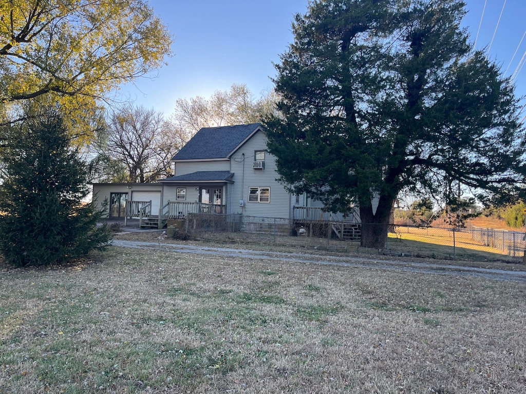 exterior space with a yard