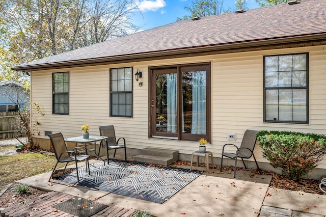 rear view of property with a patio area