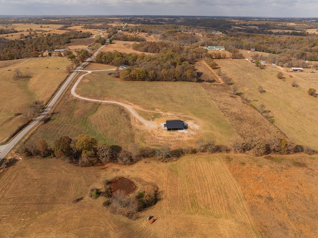 aerial view with a rural view