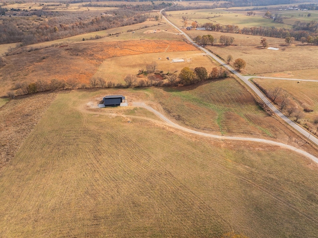 aerial view with a rural view