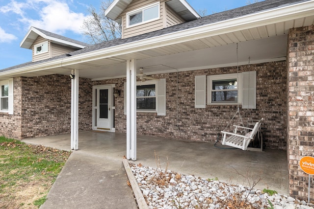 exterior space featuring covered porch