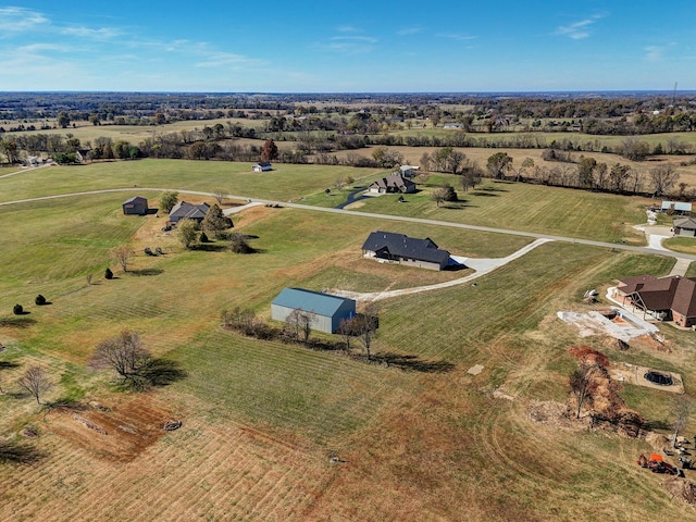 drone / aerial view featuring a rural view