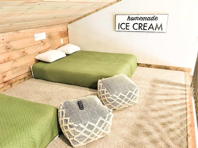 70 Dogwood Park Trl Unit 1510, Branson, MO 65616 - carpeted bedroom featuring wood walls and lofted ceiling