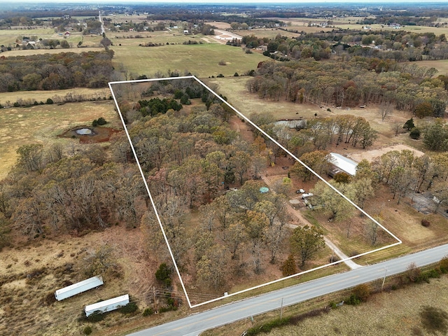 drone / aerial view featuring a rural view