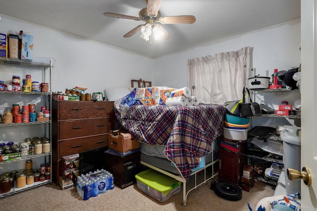 bedroom with ceiling fan