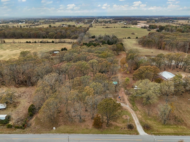 bird's eye view featuring a rural view