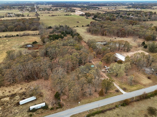 aerial view with a rural view