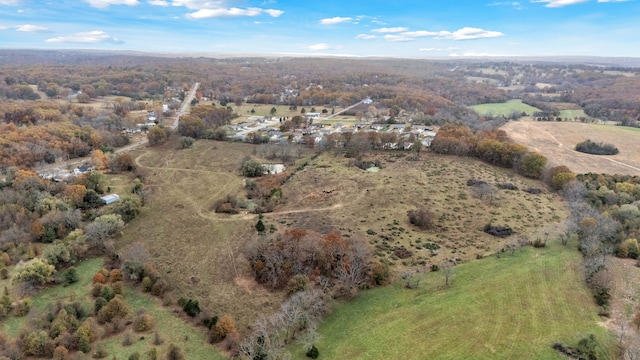 drone / aerial view featuring a rural view