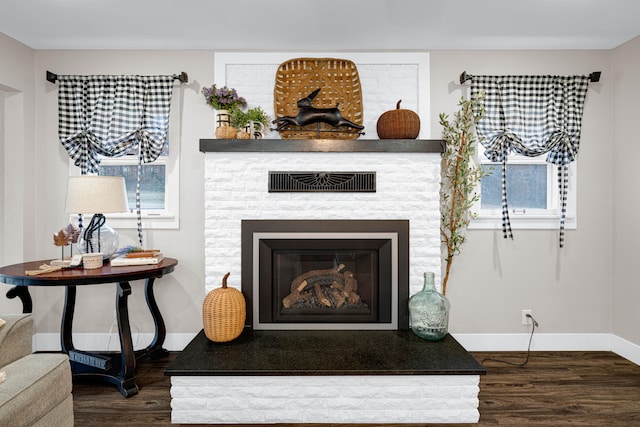 interior details featuring hardwood / wood-style floors