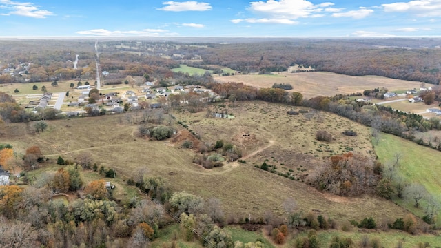 bird's eye view featuring a rural view