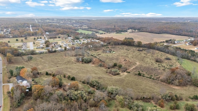 drone / aerial view with a rural view