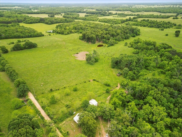 drone / aerial view featuring a rural view