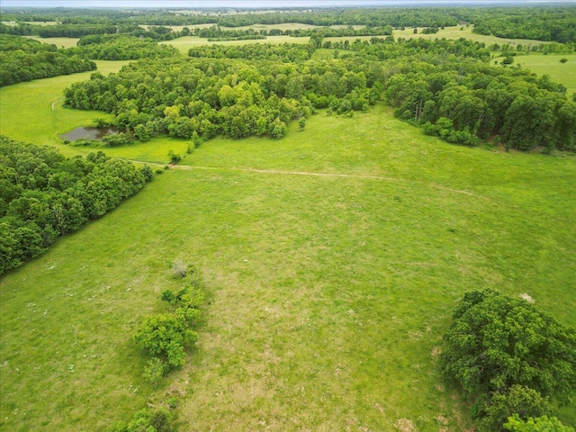 bird's eye view featuring a rural view