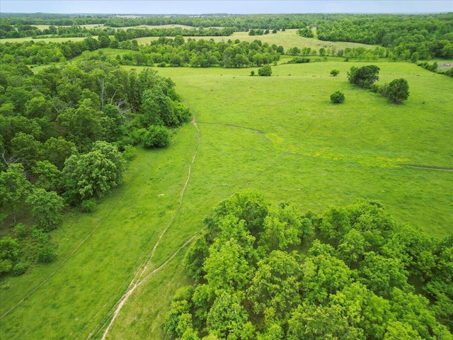 drone / aerial view with a rural view