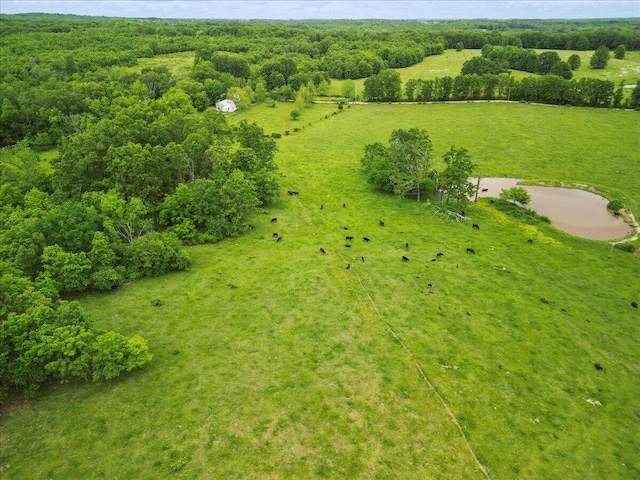 bird's eye view featuring a rural view