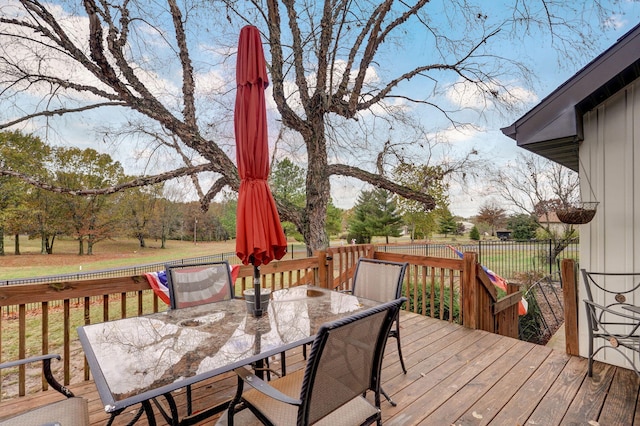 view of wooden deck