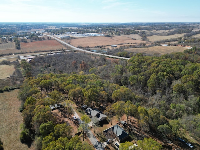 bird's eye view with a rural view