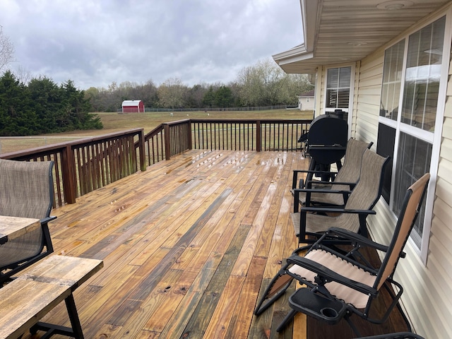 deck with grilling area