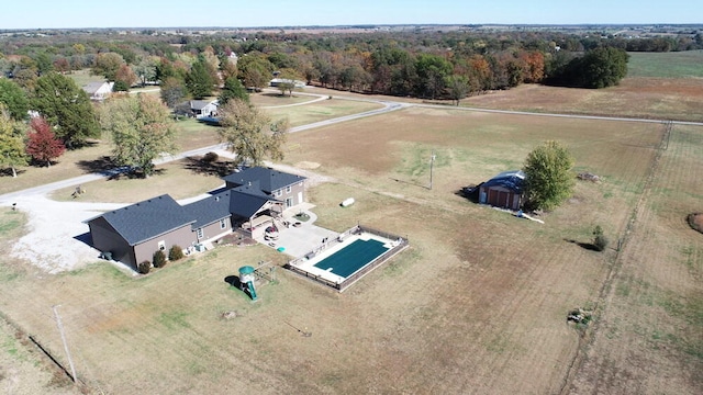 bird's eye view featuring a rural view