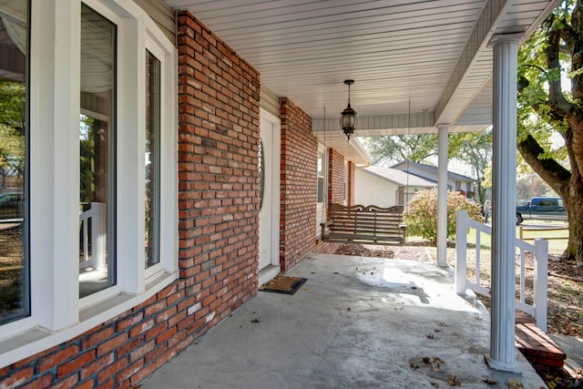 view of patio / terrace featuring covered porch