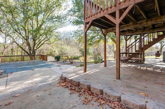 view of patio / terrace featuring a wooden deck