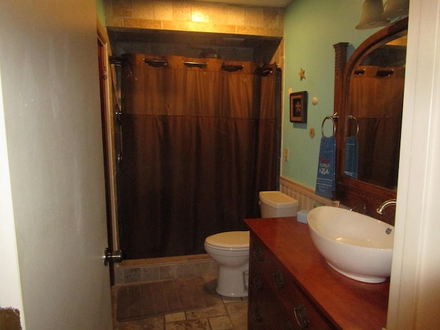 27038 Hickory Dr, Eagle Rock, MO 65641 - bathroom featuring vanity, toilet, and curtained shower