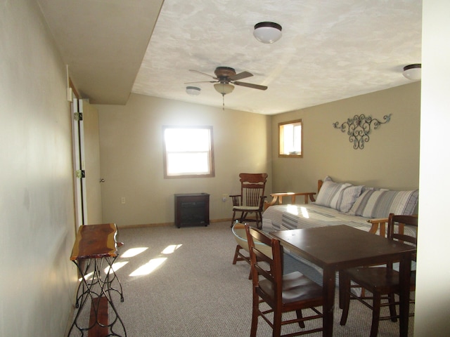 27038 Hickory Dr, Eagle Rock, MO 65641 - living room with a ceiling fan, carpet, and baseboards