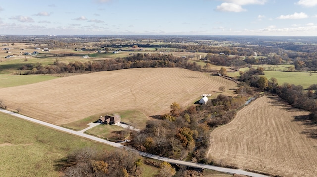 bird's eye view featuring a rural view