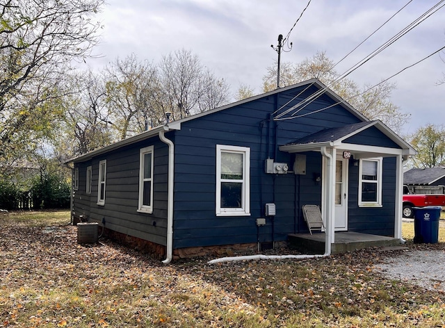 view of front of home with central air condition unit