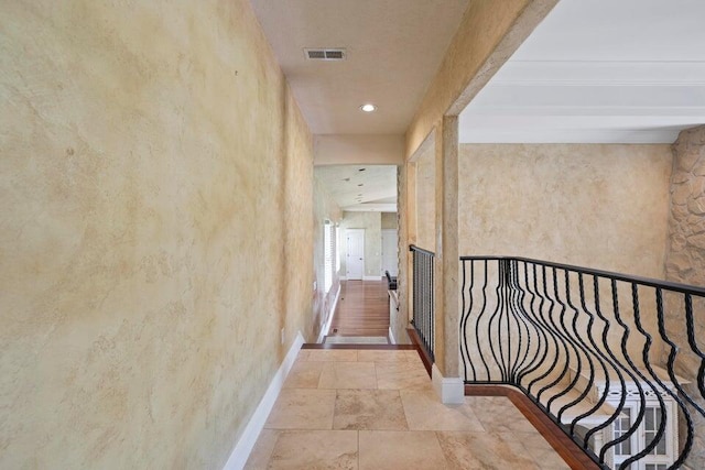 hallway featuring light wood-type flooring