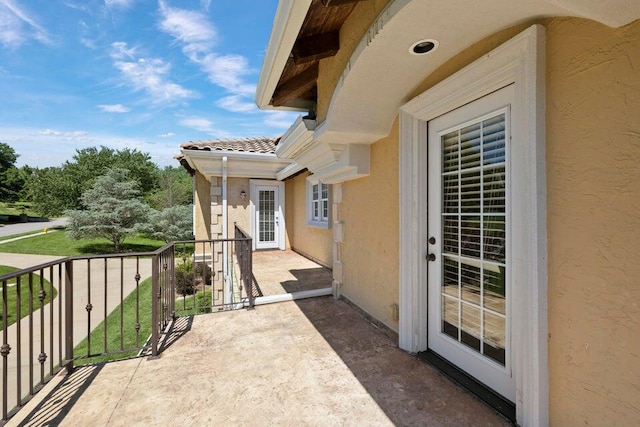 view of patio / terrace featuring a balcony