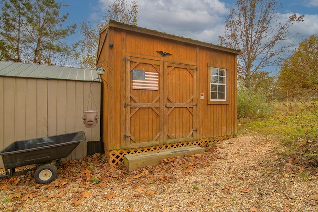 view of outdoor structure