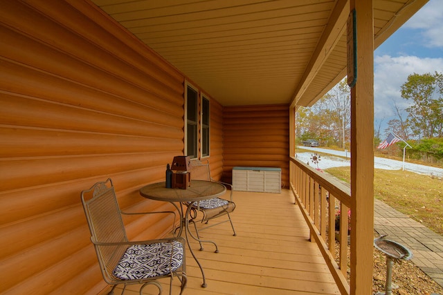 view of wooden deck