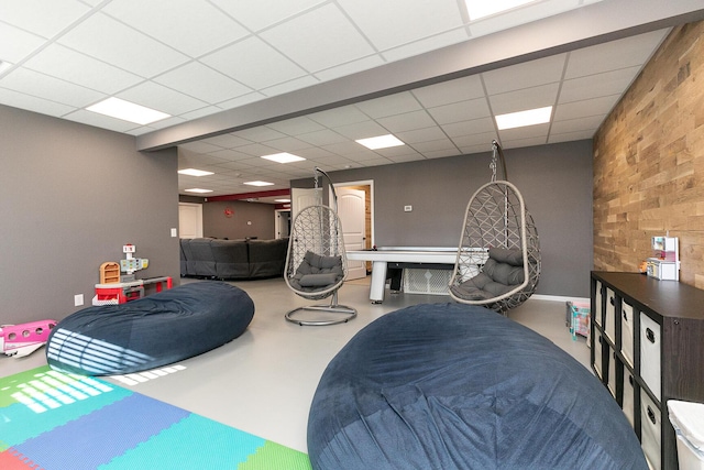 1558 E 432nd Rd, Bolivar, MO 65613 - playroom featuring a paneled ceiling and finished concrete flooring