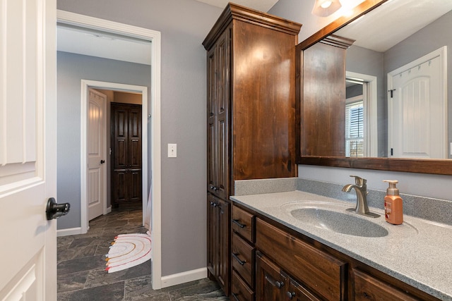 1558 E 432nd Rd, Bolivar, MO 65613 - bathroom with vanity and stone finish flooring