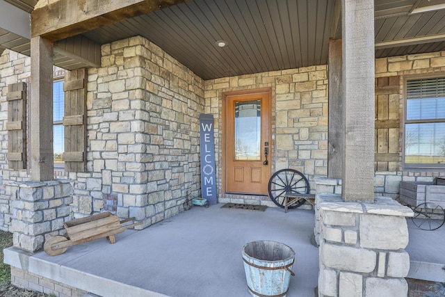 1558 E 432nd Rd, Bolivar, MO 65613 - entrance to property with a porch and stone siding