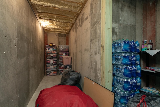 interior space featuring concrete floors